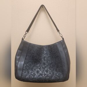 Sam & Hadley Black Embossed Shoulder Bag